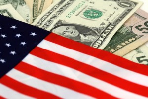 © Squareplum - Fotolia.com, Your Money Your Vote, American flag and dollar bills